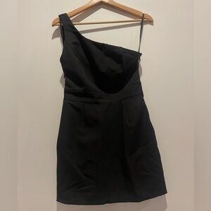Superdown Black Asymmetrical One-Shoulder Cocktail Party Dress size Small